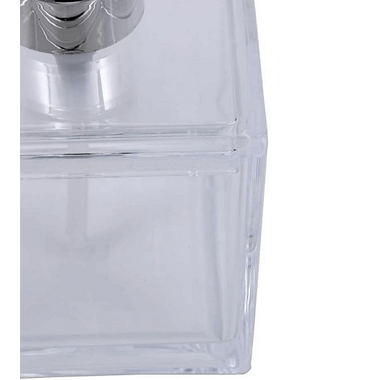 Porta Sabonete Líquido 375ml Em Acrílico Square Clear